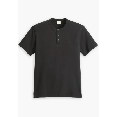 Abbildung von Levi&#039;s Henley Tshirt basic, Herren, Größe: XS, Mineral black