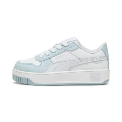 Abbildung von Puma Carina Street Sneakers Kinder Schuhe Mit Plain White/Silver Mist Größe: 28.5