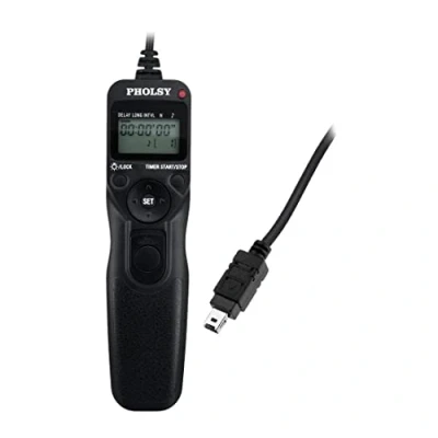 Abbildung von PHOLSY Kamera Fernauslöser N10 Timer Auslösekabel mit Intervalometer für Nikon Z5, Z7, Z7II, Z6, Z6II, D750, D780, D7500, D7200, D7000, D5600, D5500, D5300, D3300, D610, D600, D90, P7700, P7800, P950