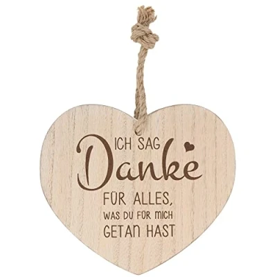 Abbildung von Spruchreif Deko Herz mit Gravur Spruch Wanddeko Mama Papa Oma Opa Dankeschön Geschenk Beste Freundin Ich sag Danke für Alles ...