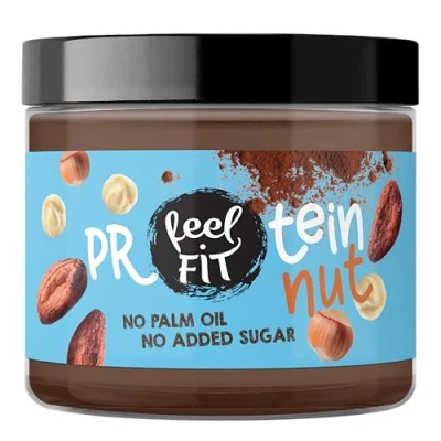 Abbildung von Feel fit Protein nut Kakao Haselnuss Aufstrich, ohne Zuckerzusatz, Palmöl, Proteincreme 17%, 200g