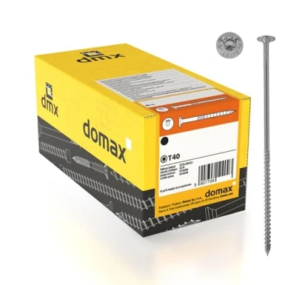 Abbildung von DMX Tellerkopfschrauben 5x45 Konstruktionsschrauben Holzschrauben Set Spanplattenschrauben Schrauben 200 Stück Flachkopfschrauben Holz Torx Holzbauschrauben