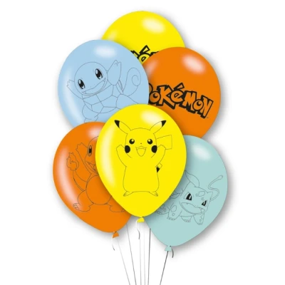 Abbildung von Pokémon Ballons 28cm pro 6 Stück