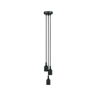 Abbildung von Paulmann Pendelleuchte Neordic Ketil max. 3x60W Schwarz 230V Sililkon/Kunststoff, ohne Leuchtmittel, E27