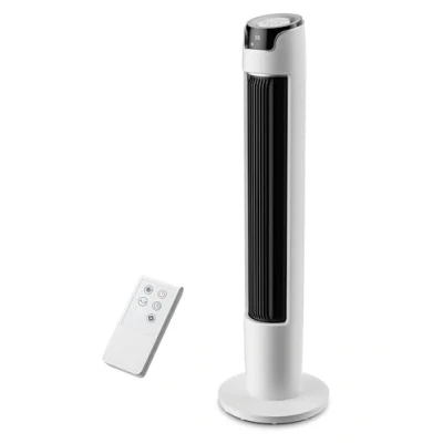 Abbildung von Midea FZ10 16AR Turmventilator mit Fernbedienung 110 cm,Standventilator Oszilation 60,6 Geschwindigkeitsstufen 3 Lüftungs,12H Timer,weiß