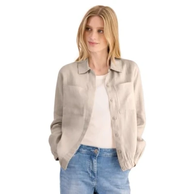 Abbildung von Cecil MIT Kragen Leichte Jacke, Damen, Größe: Small, Beige