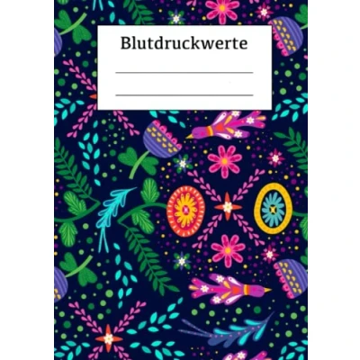 Abbildung von Blutdruckwerte: Blutdruck Tagebuch zum Eintragen aufschreiben, Tabellenform, A5