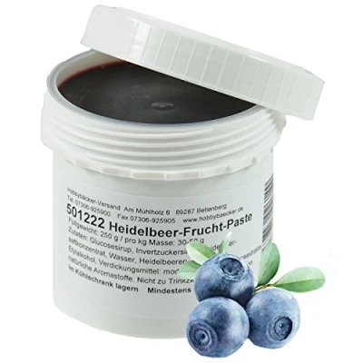 Abbildung von Hobbybäcker Heidelbeer Fruchtpaste, Zum Verfeinern von Eis, Pralinen, Desserts &amp; Tortencremes, Intensiv Fruchtig, 250g