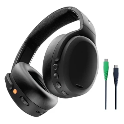 Abbildung von Skullcandy Crusher ANC 2 Over Ear Noise Cancelling Wireless Kopfhörer mit Sensory Bass, 50 Std. Akkulaufzeit, Skull iQ, Alexa Unterstützung, Mikro, Bluetooth kompatibel Schwarz