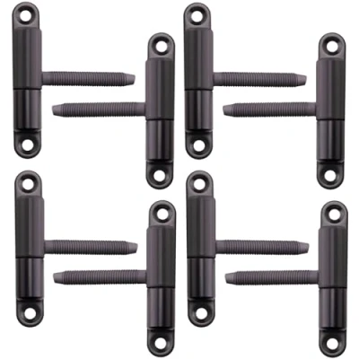Abbildung von SOTECH 8 Stück Türbänder Einbohrband 15 x 83 mm mit Zapfen M8 47 Renovierband Anschraubband Scharnier für Innentüren zum Anschrauben/Einbohren (Stahl schwarz)