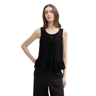 Abbildung von TOM TAILOR Denim Damen 1046635 Bluse, 14482 Deep Black, XXL