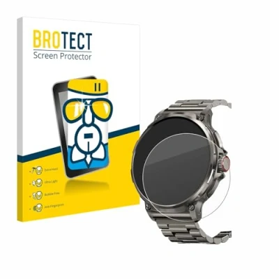 Abbildung von BROTECT Schutzglas für Tesofit Smartwatch 1.85&quot; (rund) Schutzfolie Panzer Folie Glas [Extrem Kratzfest 9H, Anti Fingerprint, Ultra Transparent]