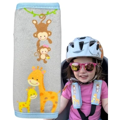 Abbildung von Schlafkissen 2x Baby Kinderwagen Trageschale Auto Gurtschutz Gurtpolster für Hals, HECKBO