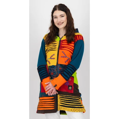 Abbildung von DEPROC Active Fleecejacke &quot;Patchwork NUNAVUT LONG WMN&quot;, auch in Großen Größen erhältlich