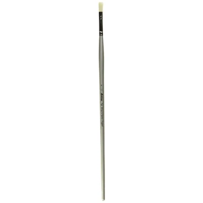 Abbildung von Winsor &amp; Newton 5525004 Artisan Synthetikfaser Pinsel mit Leistungsmerkmalen von Schweineborsten, robust und haltbar, perfekt für dickflüssige Öl Farbe Flachpinsel langer Stiel Nr. 4