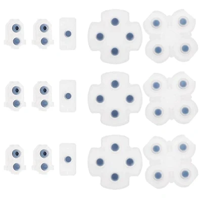 Abbildung von ECSiNG 3 Sets Leitfähige Tastenpads Ersatz Kompatibel mit PS4 Controller JD M 030 040 Silikon Klebeknopf Pad Transparent