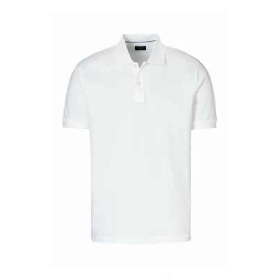 Abbildung von OLYMP Regular Fit Polo Halbarm geknöpfter Polokragen Baumwolle Pique weiß Gr. XXXL