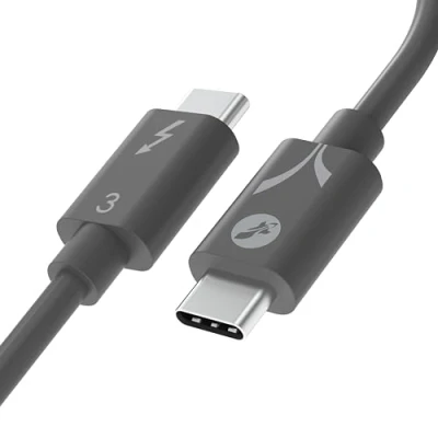 Abbildung von SABRENT USB C Thunderbolt 3 Ladekabel 100W (Intel Zertifiziertes) Kabel bis zu 40Gbps, für Leptop, MacBooks, Dell, Galaxy S22 S21 S20 und mehr, 20cm (CB T320 GRY)