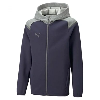 Abbildung von PUMA Unisex Kinder Teamcup Casuals JKT Jr Kapuzenjacke, Blau (Parisian Night), 140