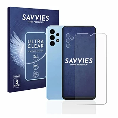 Abbildung von Savvies 6 Stück Schutzfolie für Samsung Galaxy A13 (Display+Kamera) Displayschutz Folie Ultra Transparent