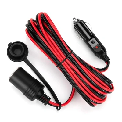 Abbildung von GUNGY 4M KFZ Verlängerungskabel Zigarettenanzünder Buchse Stecker Verlängerung 16AWG Kabel Wasserdicht mit 15A Sicherung für 12V/24V Strom Steckdose Adapter LKW Camping Wohnmobil