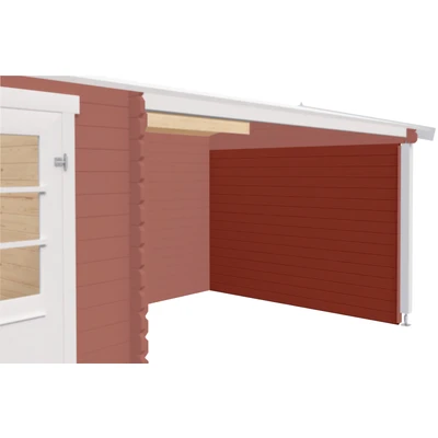 Abbildung von LASITA MAJA Gartenhaus Seitenwand, Seitenwand 28mm, Grundmass 2950x1824, Schwedenrot