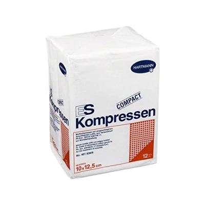Abbildung von Es kompressen unsteril 10x12,5 cm 12fach