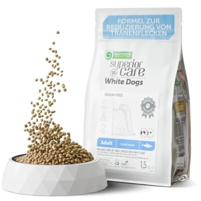 Abbildung von Nature&#039;s Protection Superior Care Trockenfutter für Hunde Hypoallergenes Hundefutter Getreidefrei Keine Tränenflecken Ausgewachsene, Kleine Und Mini Rassen Hering, 1.5kg