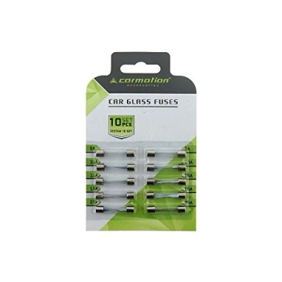Abbildung von myshopx Feinsicherungen Sicherungen KfZ Glassicherungen 10 Stück 30mm 2X 5A 10A 4X 15A 25A (B3)