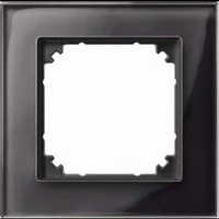Abbildung von Merten 489103 M PLAN Echtglasrahmen, 1fach, Onyxschwarz