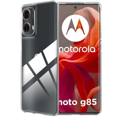 Abbildung von FDHYFGDY Schutzhülle für Motorola Moto G85 5G Hülle, transparente stoßfeste Silikon Handyhülle, klare, dünne, weiche TPU Stoßstangenabdeckung Case