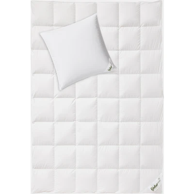 Abbildung von fjödur Daunenbettdecke + Kopfkissen &quot;Fleur&quot;, (Spar Set), Das Set besteht aus 1 Kissen und Bettdecke