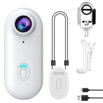Abbildung von OBEST 360Action Cam 1080P Unterwasserkamera 30m/98ft Wasserdicht WiFi Kamera 120Weitwinkel Action Kamera, Motorrad Bodycam, Helmkamera, Multifunctional Accessories, weiß