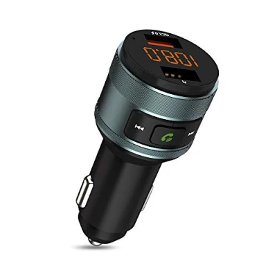 Abbildung von Bluetooth FM Transmitter, ZeaLife Auto Radio Transmitter QC 3.0 KFZ Wireless 5.3 Adapter Freisprecheinrichtung Car Kit mit Dual USB Ladegerät Unterstützt 64GB Stick