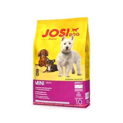 Abbildung von JosiDog Mini (1 x 10 kg) Adult Premium Trockenfutter für ausgewachsene, kleine Hunde mit hochwertigem Geflügelprotein Extrakleine Kroketten Powered by JOSERA Hundefutter 1er Pack