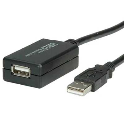 Abbildung von VALUE USB 2.0 Verlängerung, aktiv, mit Repeater, schwarz, 12 m