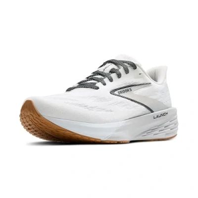 Abbildung von Brooks Launch 11 Laufschuh Straße, Herren, Größe: 45.5, White grey black Schuhe