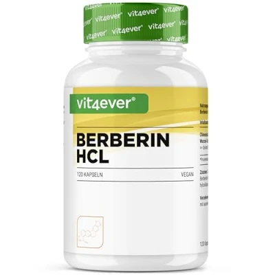 Abbildung von Berberin HCL Extrakt 120 Kapseln mit 500 mg Natürliches Berberine + schwarzer Pfeffer Laborgeprüft (Reinheit &amp; Wirkstoffgehalt) Hochdosiert Vegan Premium Qualität