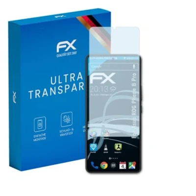 Abbildung von atFoliX Schutzfolie kompatibel mit Asus ROG Phone 8 Pro Folie, ultraklare FX Displayschutzfolie (3X)