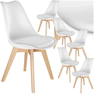 Abbildung von tectake Esszimmerstuhl 6er Set (6er Set, 6 St), Gepolstert