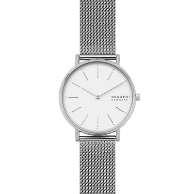 Abbildung von Skagen Signatur Uhr silvercoloured, Damen, Größe: One Size, Silver coloured