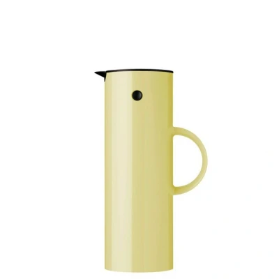 Abbildung von Stelton Isolierkanne EM77 Doppelwandige für heiße/kalte Getränke Tee &amp; Kaffeekanne mit Glaseinsatz, Magnetverschluss, Schraubdeckel, Vintage Design 1 Liter, Laevis