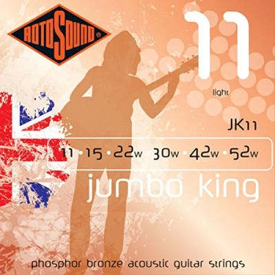 Abbildung von Rotosound Phosphor Bronze Saiten für Akustikgitarren, Stärke Light 11 15 22 30 42 52