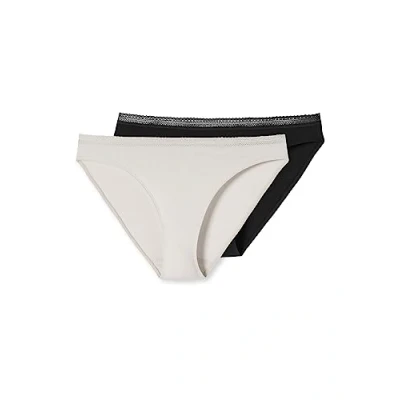 Abbildung von Schiesser 2PACK RIO Slip, Damen, Größe: 48, Schwarz sand