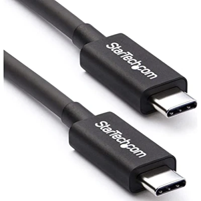 Abbildung von StarTech.com 50cm Passives Thunderbolt 3 Kabel, 40Gbps, 100W PD, 4K/5K Video, Kompatibel mit USB4/DP Alt Mode, 4, USB 3.2/Typ C (TBLT34MM50CM)