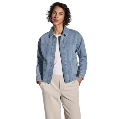 Abbildung von Street One Bleached WASH Jeansjacke, Damen, Größe: 42, Blau