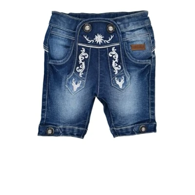 Abbildung von Alpenglück Gipfelkraxler Jeans Shorts für Kinder, Größe: 86, Blau