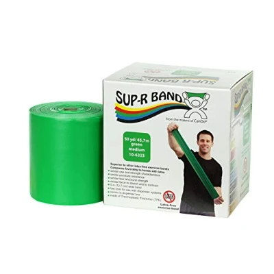 Abbildung von CanDo Trainingsband LATEXFREI / Widerstandsband Gymnastikband Länge 45 m grün (medium)