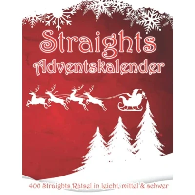 Abbildung von Straights Rätsel Adventskalender: Str8ts zur Weihnachtszeit für Erwachsene und Kinder in den Schwierigkeitsstufen leicht, mittel &amp; schwer (Straights Adventskalender)