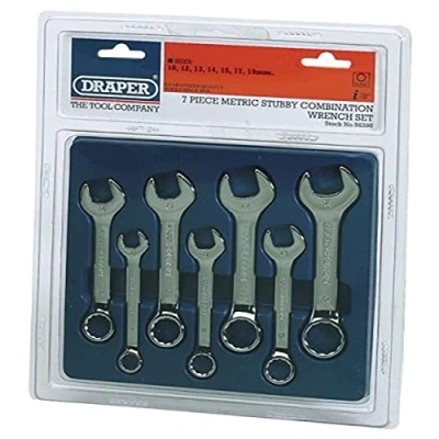 Abbildung von Draper 56398 Gabel Ringschlüsselsatz, metrisch, 7 teilig